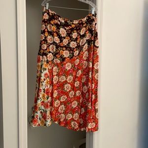 Farm Rio for Anthropologie midi skirt